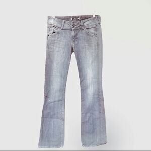 Hudson  Jeans Lowrise Bootcut Light Gray Wash Flap Pockets Retro Size 28